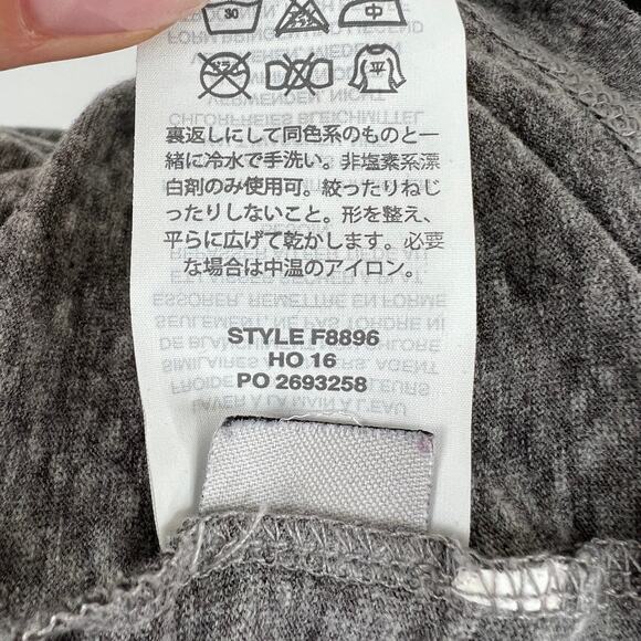 J Crew FLAMINGO Gray Short Sleeve Cotton Blend Embellished T-Shirt M Medium RARE - Picture 5 of 6